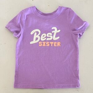 Cat & Jack Lavender 'Best Sister' Tee